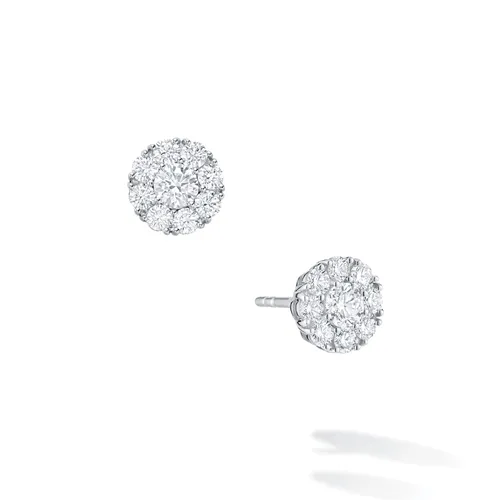 Snowflake 0.43cttw Diamond Cluster Stud Earrings