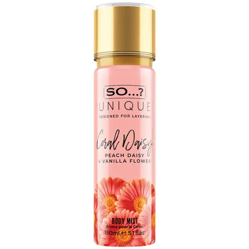 So…? Unique Womens Coral Daisy Body Mist Fragrance Spray