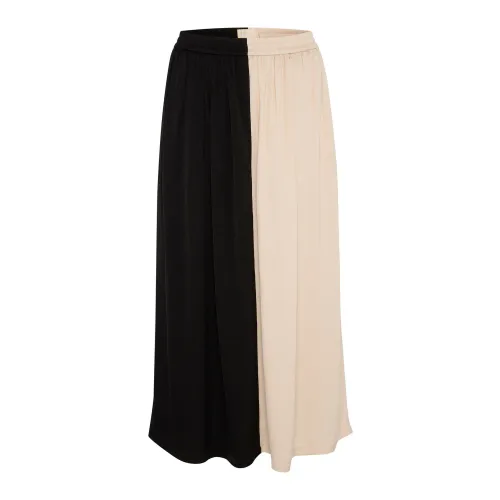 Soaked in Luxury , Black & White Colorblock Skirt ,Multicolor female, Sizes: