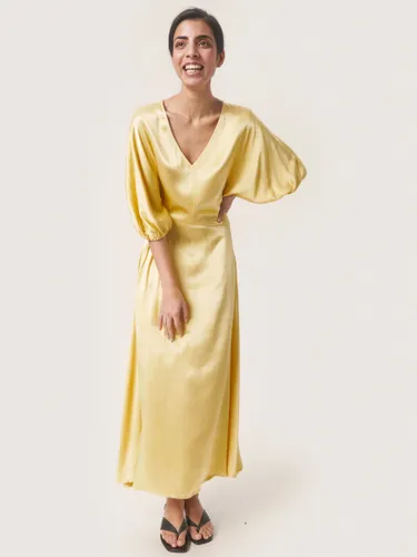 Soaked In Luxury Evita Midi Dress, Dusky Citron - Dusky Citron - Female