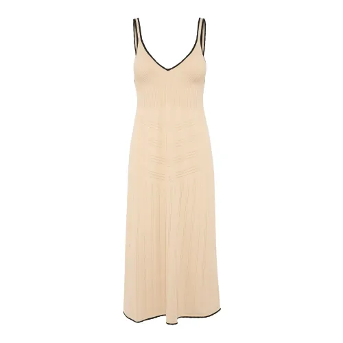 Soaked in Luxury , Feminine Sandshell Dress ,Beige female, Sizes:
