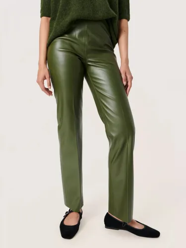 Soaked In Luxury Kaylee Bootcut Leg High Waist Trousers - Kombu Green - Female