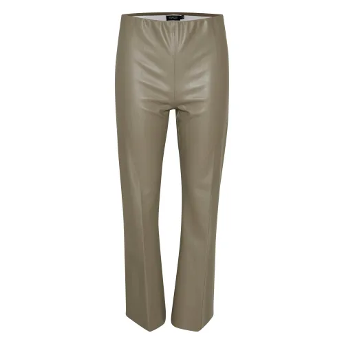 Soaked in Luxury , SLKaylee PU Kickflare Pants ,Gray female, Sizes: