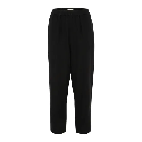 Soaked in Luxury , Straight Trousers ,Black female, Sizes: