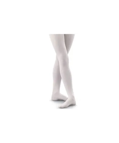 Sock Snob - 1 Pair of Girls and Adult footed Ballet Tights - White Nylon