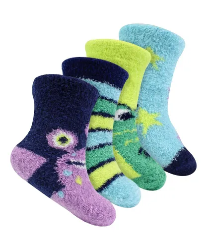 Sock Snob 4 Pairs Multipack Baby Boys Anti Slip Socks