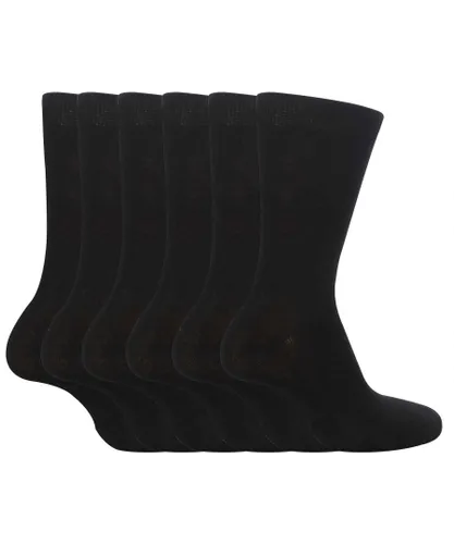 Sock Snob 6 Pairs Girls & Boys School Socks - Black Cotton