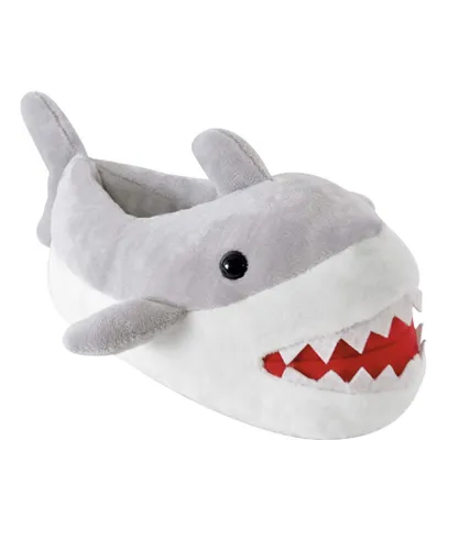 Sock Snob Boys Kids Plush Novelty 3D Shark Slippers