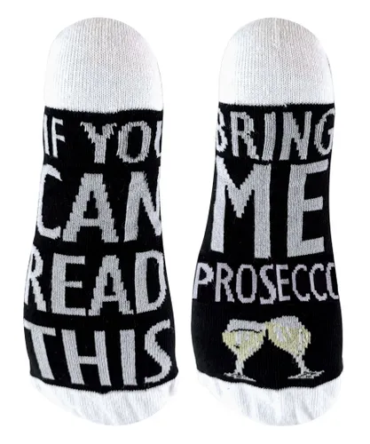 Sock Snob Mens If You Can Read This Socks Bring Me Prosecco - White