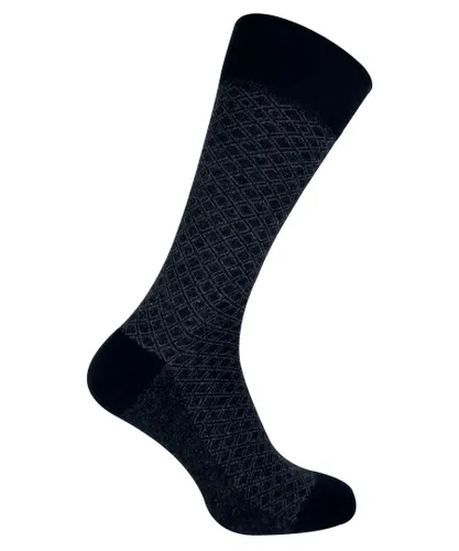 Sock Snob - Mens Patterned Design Formal Bamboo Dress Socks - Style 07 - Multicolour