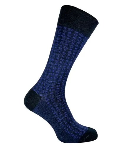 Sock Snob - Mens Patterned Design Formal Bamboo Dress Socks - Style 10 - Multicolour Cotton
