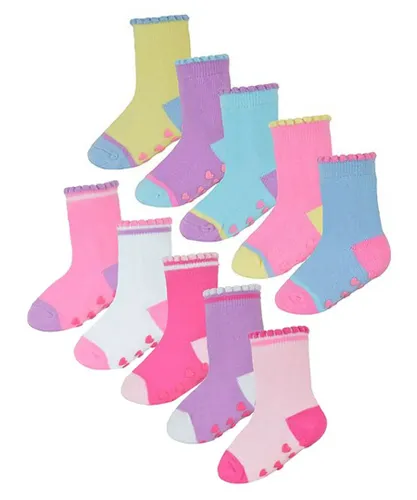 Sock Snob Non Slip Baby Girl Heel and Toe Socks