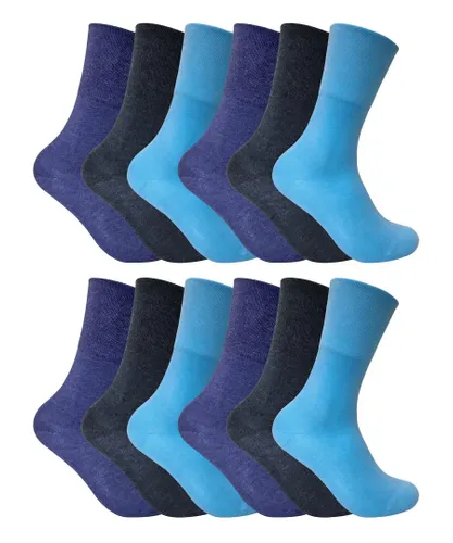 Sock Snob Womens 12 Pack Ladies Non Elastic Thermal Diabetic Socks
