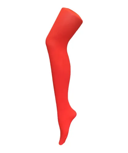 Sock Snob Womens 80 Den Opaque Coloured Winter Fashion Tights - Red Nylon