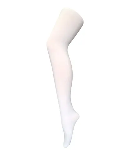 Sock Snob Womens 80 Den Opaque Coloured Winter Fashion Tights - White Nylon