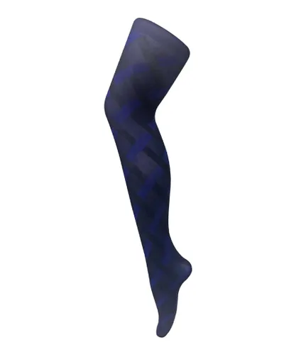 Sock Snob Womens - Ladies Coloured 80 Denier Opaque Fashion Tights - Cable - Blue