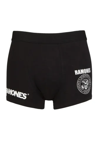 SOCKSHOP Music Collection 1 Pack Ramones Boxer Shorts Black Small