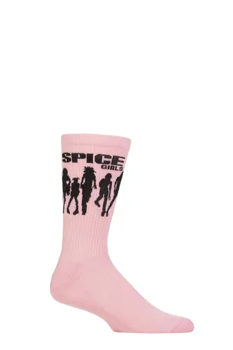 SOCKSHOP Music Collection 1 Pair The Spice Girls Cotton Socks Silhouette Pink One Size