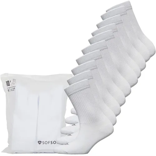 Sof Sole Womens Ten Pair Pack Cushioned Sport Socks White