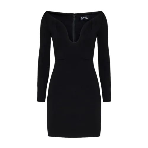 Solace London , Off-Shoulder Short Dress ,Black female, Sizes: