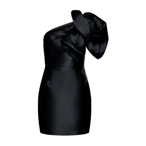 Solace London , One-shoulder Short Dress ,Black female, Sizes: