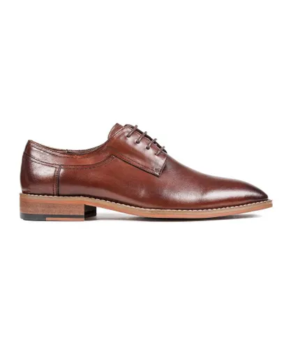 Sole Mens Aston Plain Toe Shoes - Tan Leather