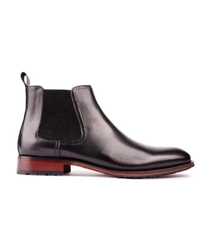 Sole Mens Carlyle Chelsea Boots - Black Leather
