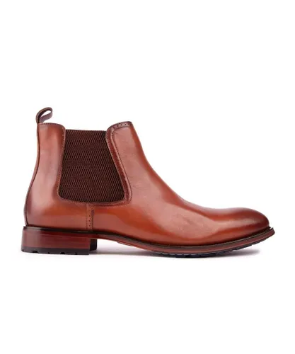 Sole Mens Carlyle Chelsea Boots - Tan Leather