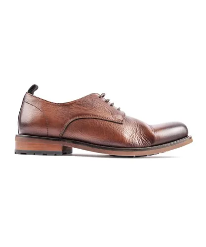 Sole Mens Crafted Rule Derby Shoes - Tan Leather