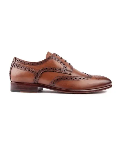 Sole Mens Doughty Brogue Shoes - Tan Leather