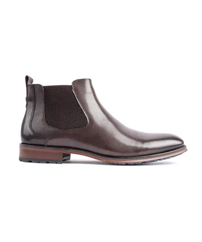 Sole Mens Fitzroy Chelsea Boots - Brown Leather