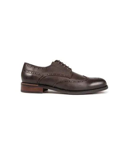 Sole Mens Manton Brogue Shoes - Brown Leather