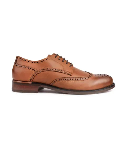Sole Mens Manton Brogue Shoes - Tan Leather