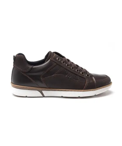 Sole Mens Norris Trainers - Brown Leather
