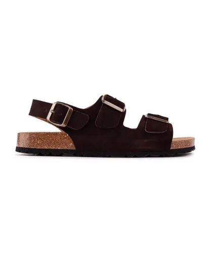 Sole Mens Oxley Footbed Sandals - Brown
