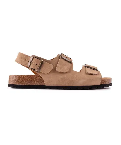 Sole Mens Oxley Footbed Sandals - Taupe