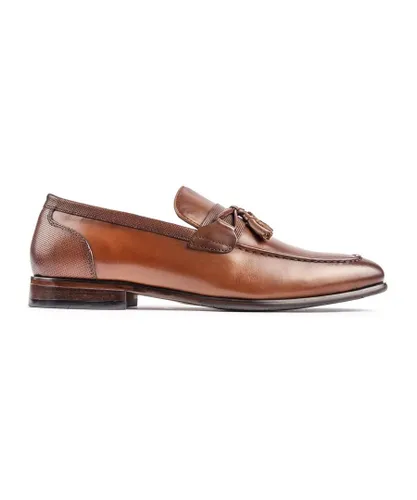Sole Mens Salter Tassel Loafer Shoes - Tan Leather