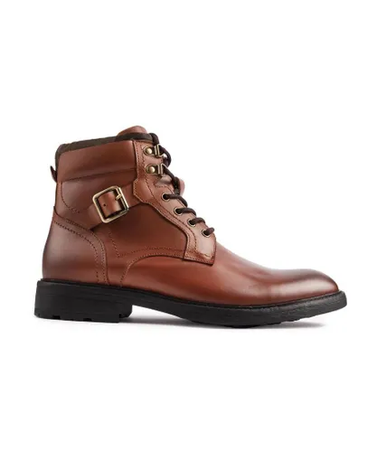 Sole Mens Vorley Ankle Boots - Tan Leather