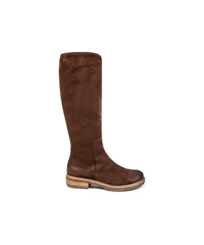 Sole Womens Made In Italy Amalfi Knee High Boots - Brown Suede