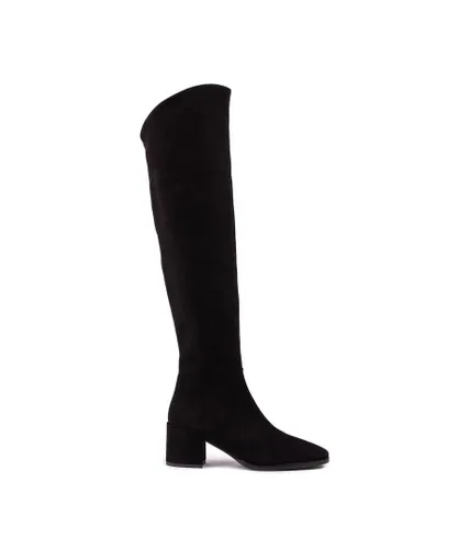 Sole Womens Made In Italy Gavi Block Heel Boots - Black