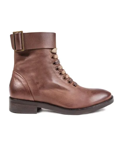 Sole Womens Made In Italy Rome Ankle Boots - Tan Leather