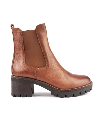 Sole Womens Made In Italy Teramo Chelsea Boots - Tan Leather