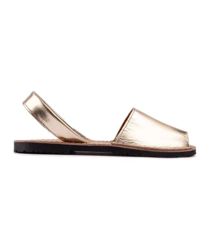 Sole Womens Toucan Menorcan Sandals - Metallic