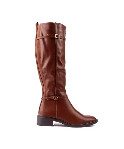 Solesister Womens Chloe Riding Boots - Brown