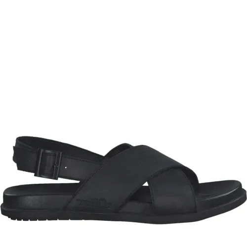 s.Oliver , black casual open sandals ,Black male, Sizes: