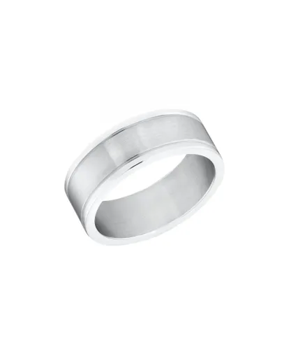 s.Oliver Mens ring for men, stainless steel - Silver Stainless Steel (archived) - Size V