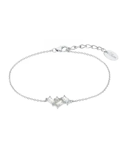 s.Oliver Womens Bracelet for ladies, 925 Sterling Silver, Zirconia (synth.) Silver (archived) - One Size