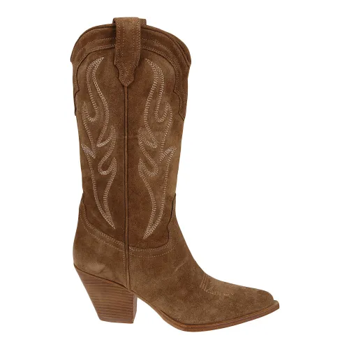 Sonora , Santa FE Women`s Cowboy Boots ,Brown female, Sizes: