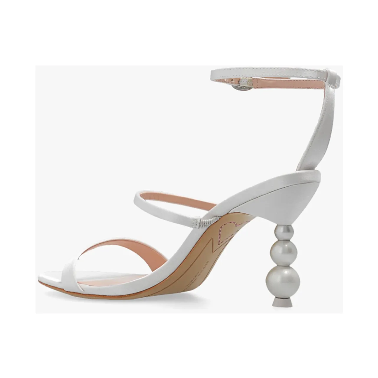 Sophia Webster , Rosalind heeled sandals in satin ,Beige female, Sizes: