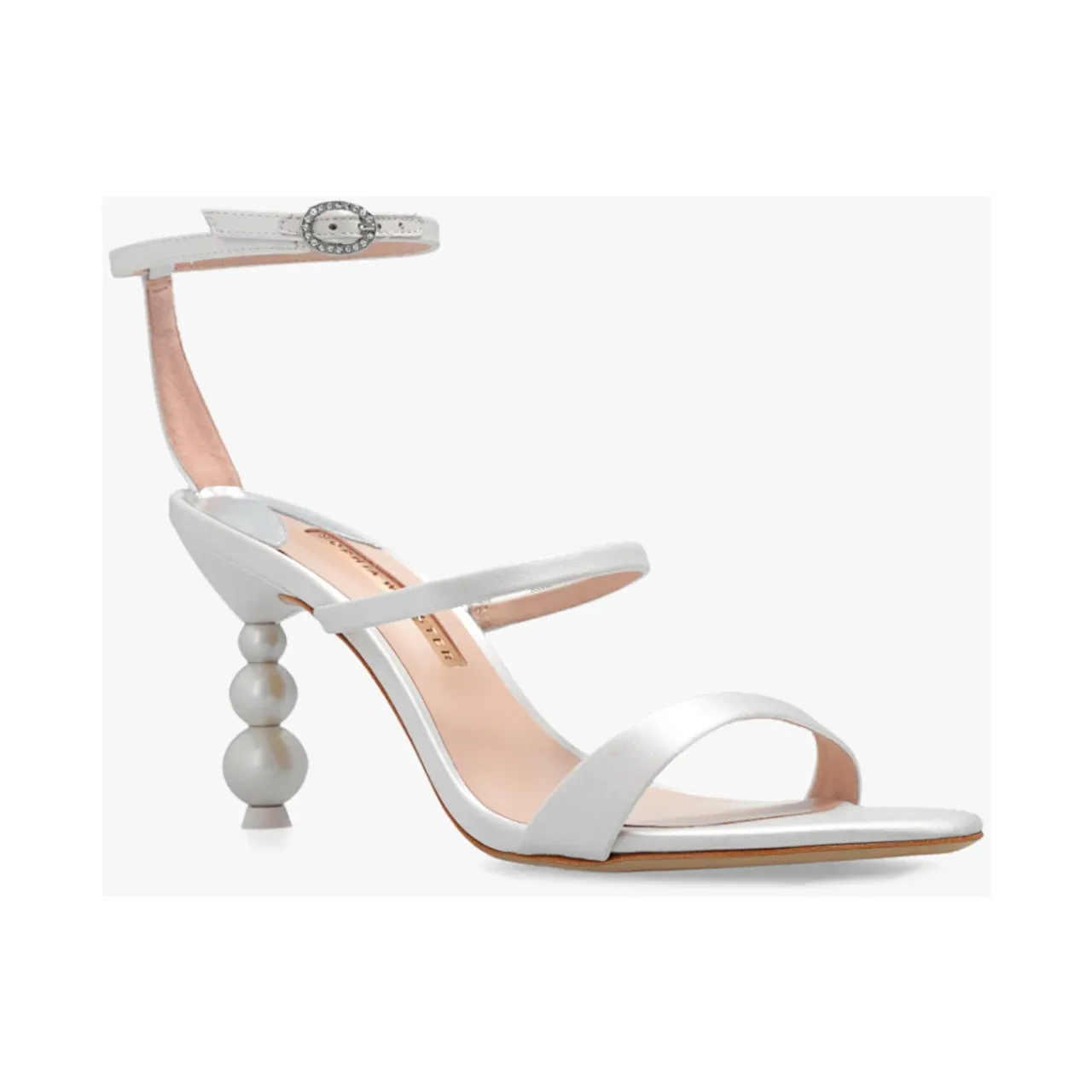 Sophia Webster , Rosalind heeled sandals in satin ,Beige female, Sizes: